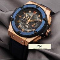 HK852 HUBLOT GENEVE BİG BANG KİNG SKELETON MAVİ